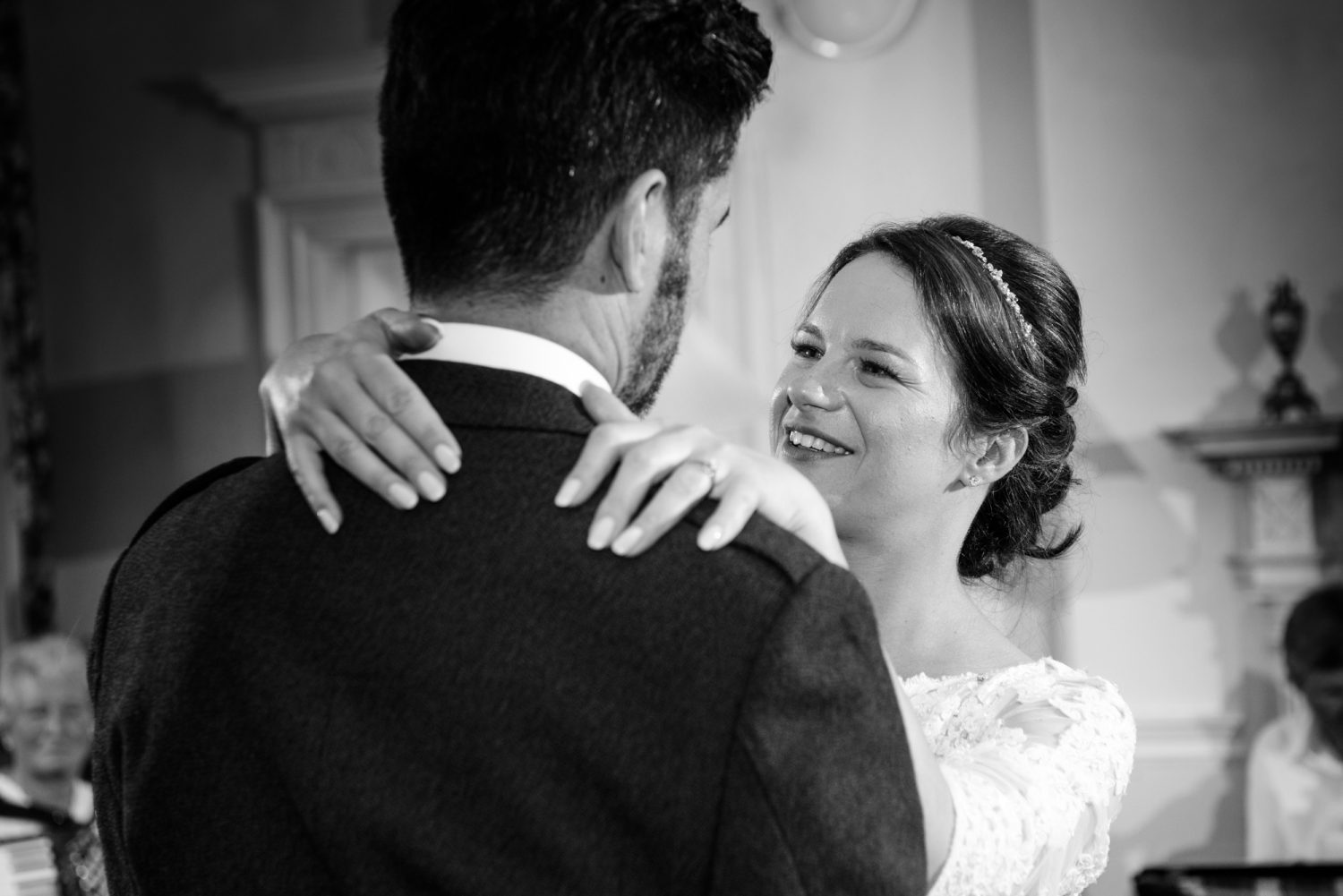 Bride and groom having their first dance at Culloden House Hotel Wedding