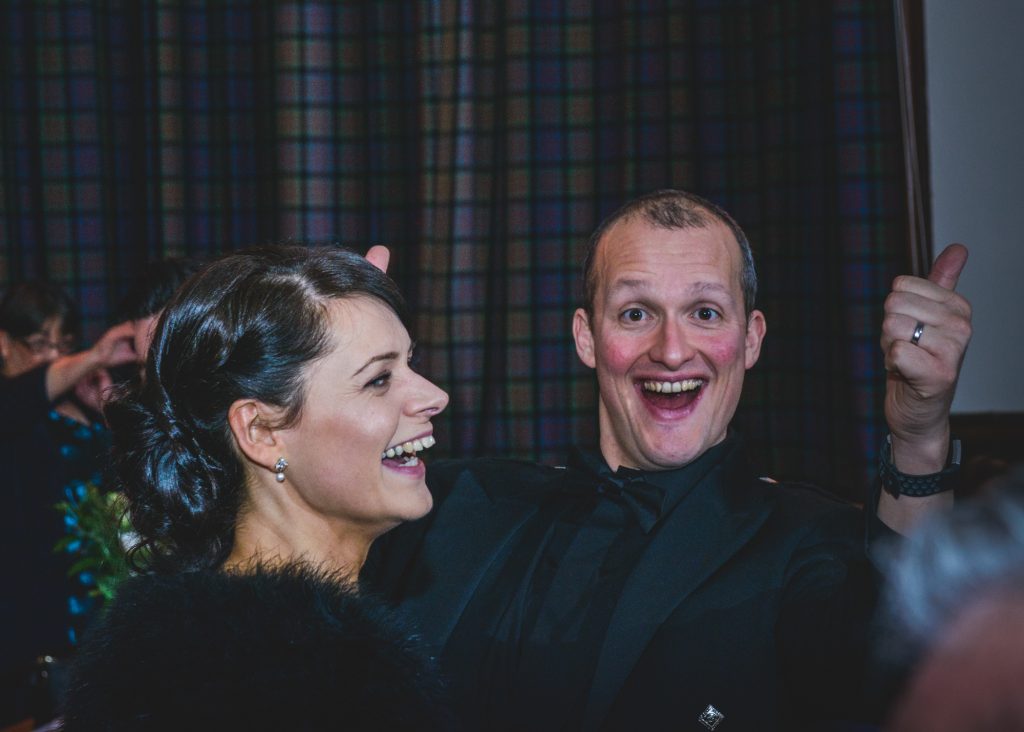 Wedding guest enjoying the dances